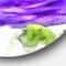 Designart - Blue Rose Flower with Paint Splashes' Large Floral Metal Artwork